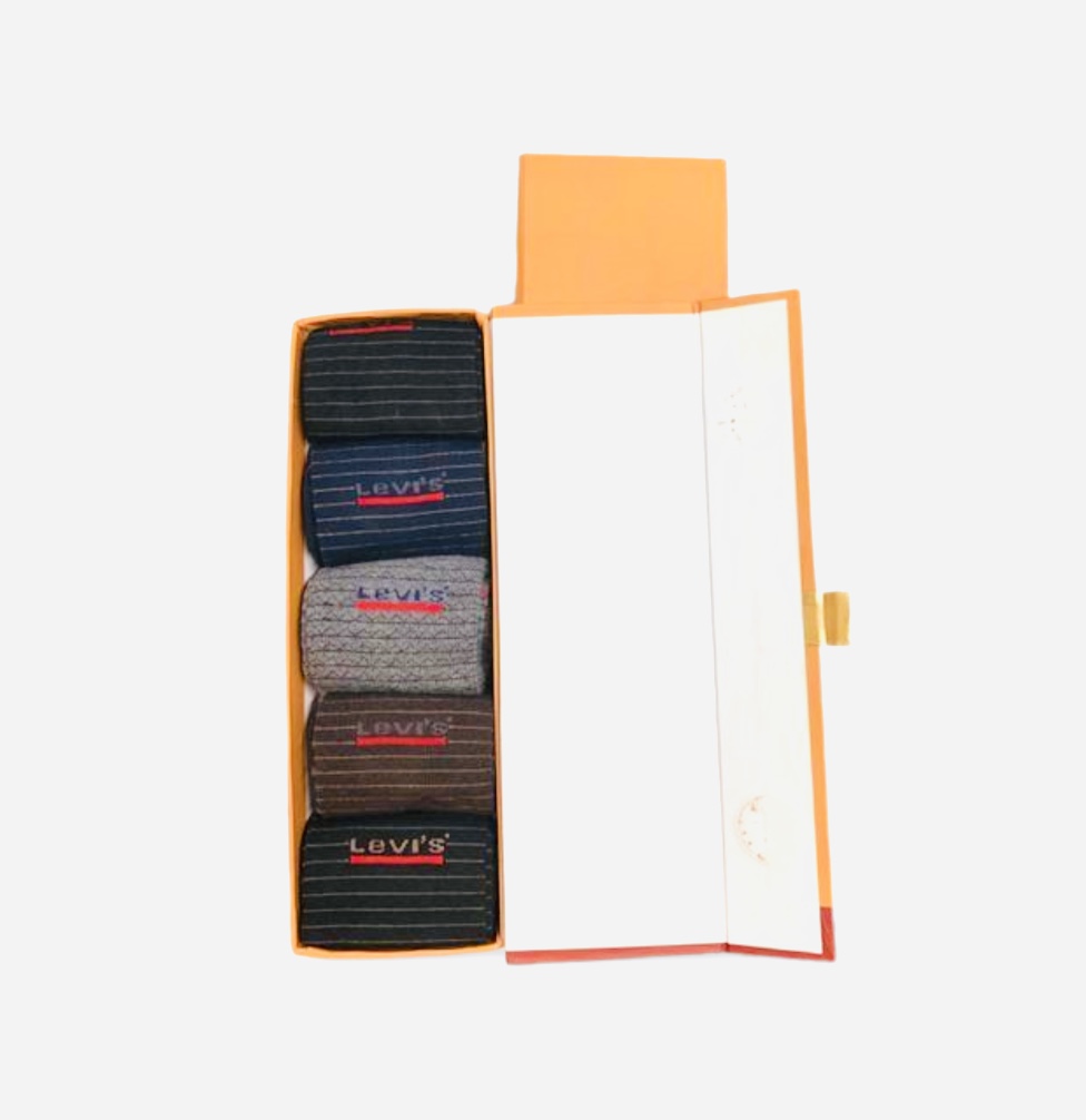 Mens Levi's crew socks 5 pair pack - Image 3